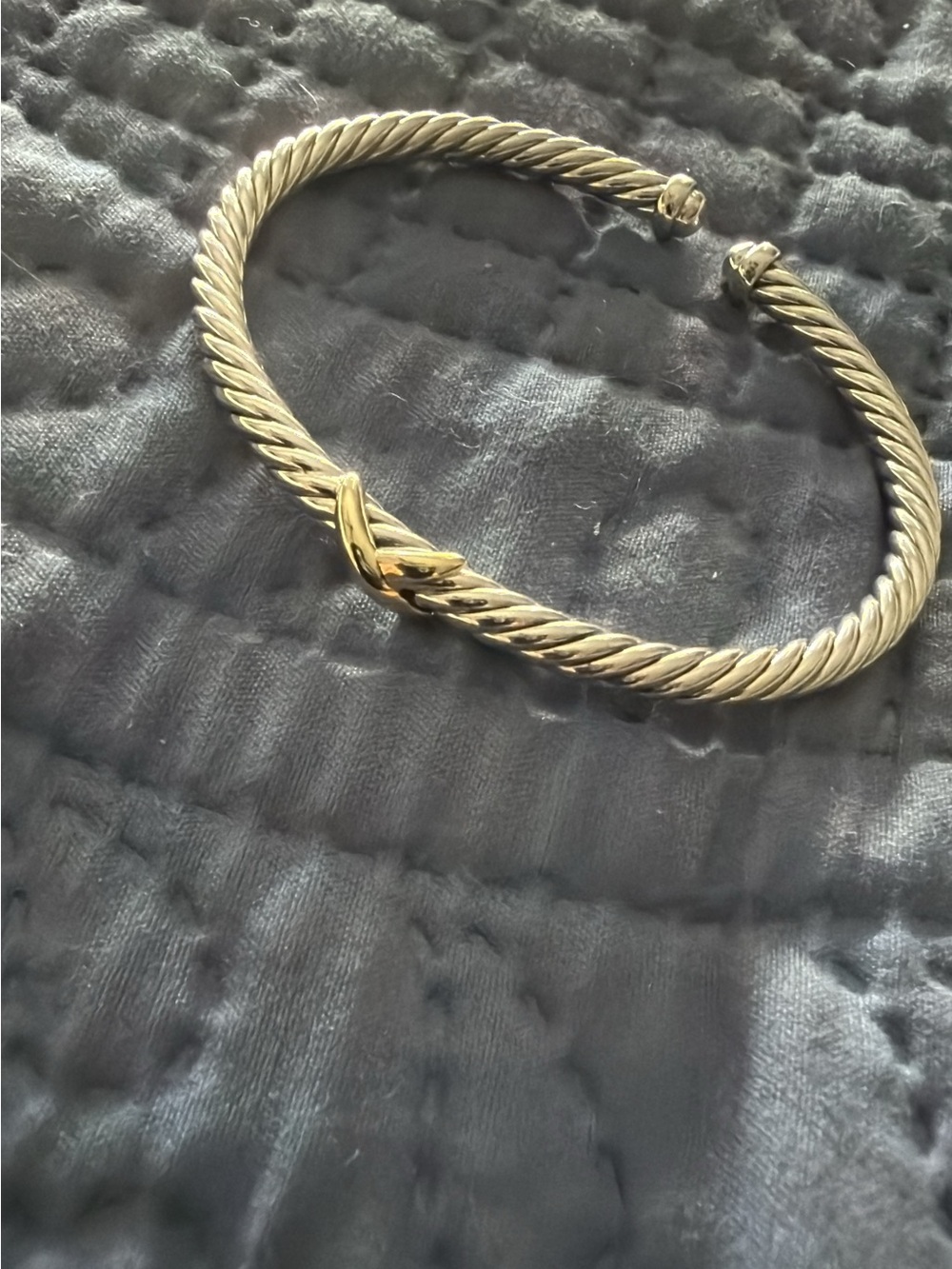 David Yurman size medium 4mm 14k gold cuff X